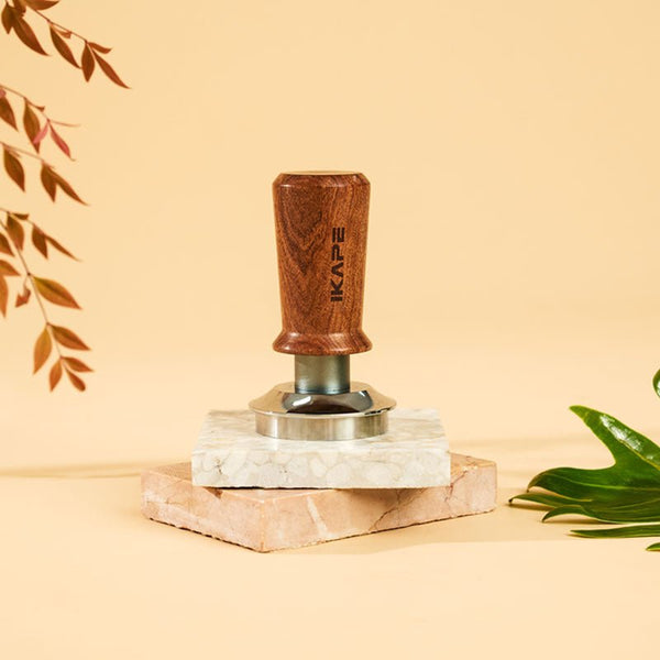 IKAPE V3 Calibrated Level Tamper - Wood - averagejoescoffee.com.au